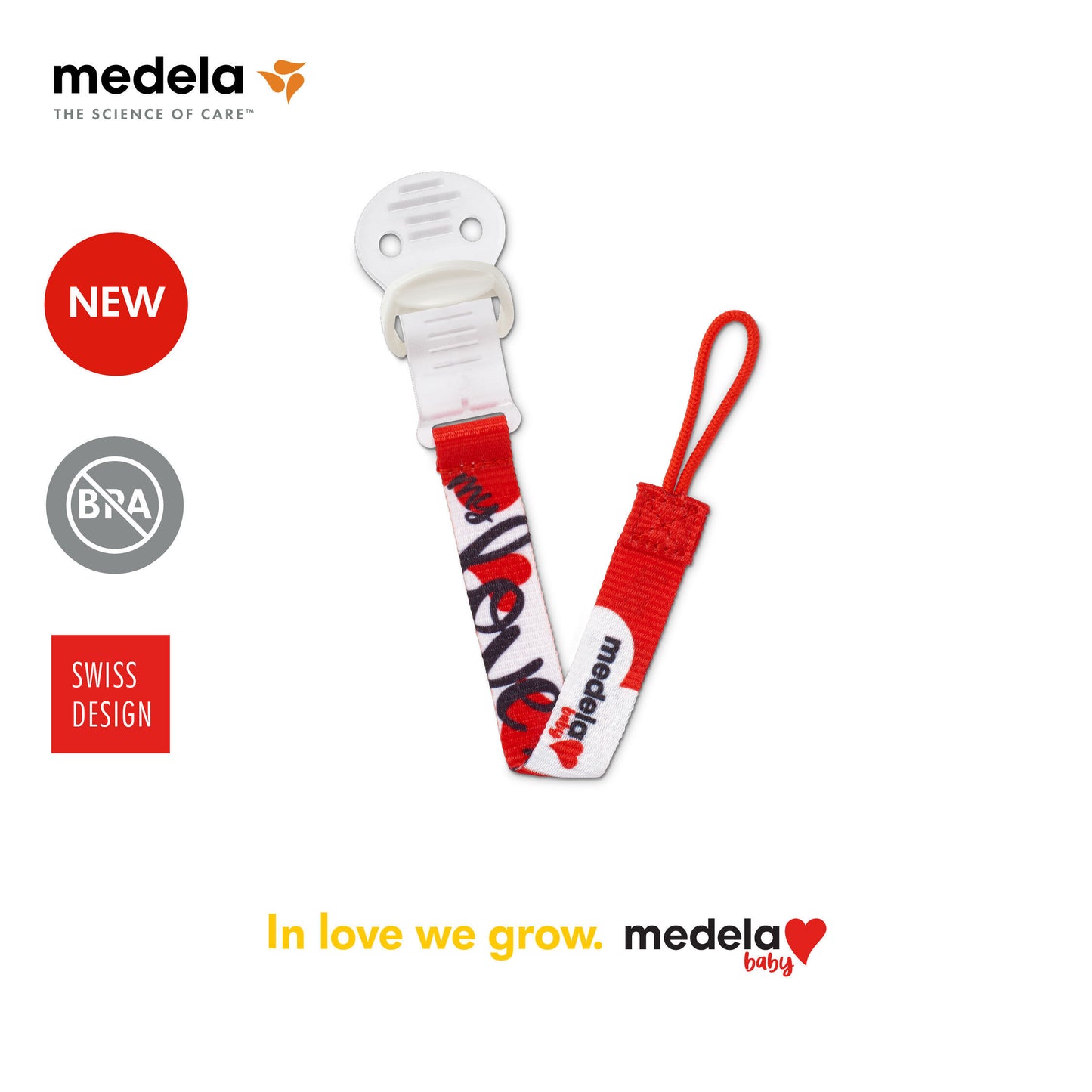 Medela BPA-Free Pacifier Clip Holder with Universal Design fits Most Pacifier & Opens with One Hand