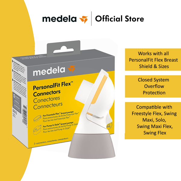 Medela Personalfit Flex Connector Breast Pump Parts With Overflow Protection (2pcs/pack)