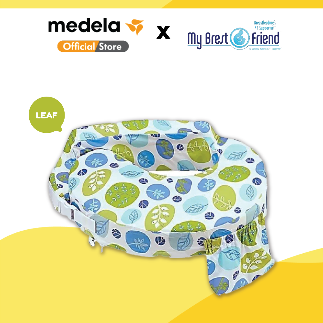 [ Medela x My Brest Friend ] Nursing Pillow - Breastfeeding Pillow Support For Mom & Baby ( Leaf )