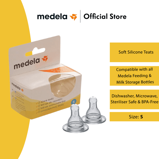 Medela Spare Teat - Size S/Size M (2 Pcs/Box)