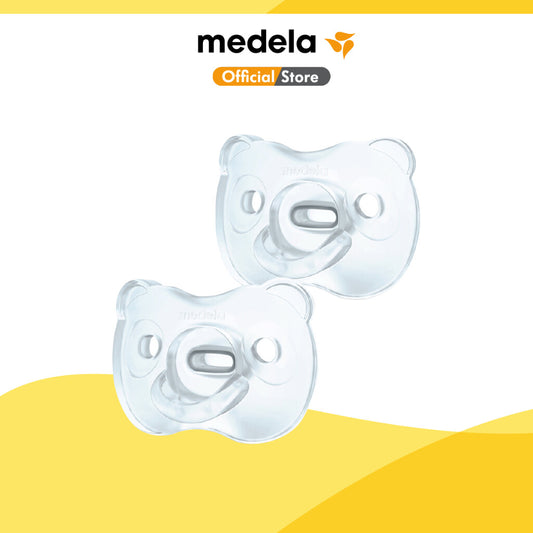 MEDELA Baby Soft Silicone Duo Pacifier | [ 0-6 Months, 6-18 Months ] [ 2pcs / pack ]