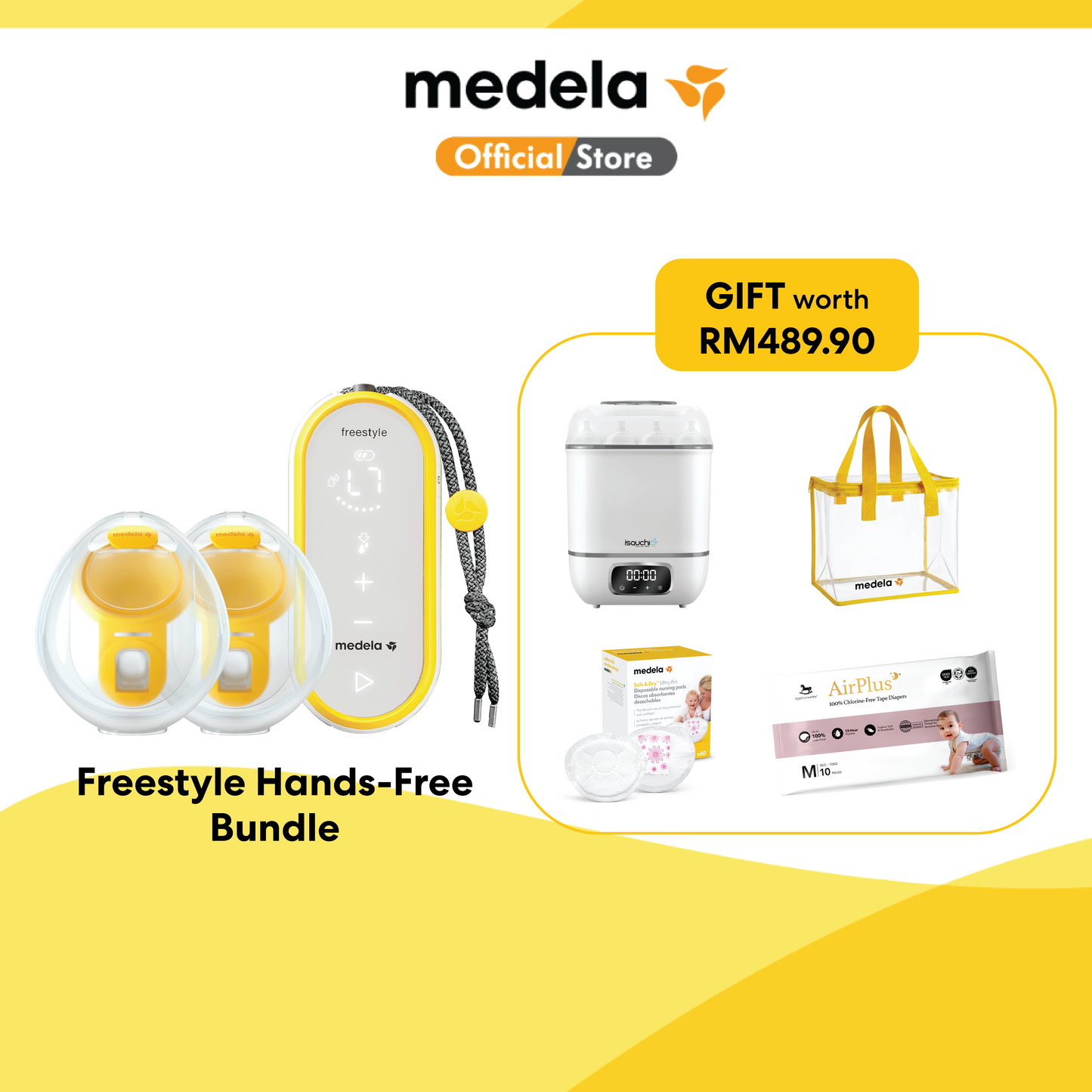 Medela Freestyle Hands-Free Double Electric Breastpump Bundle