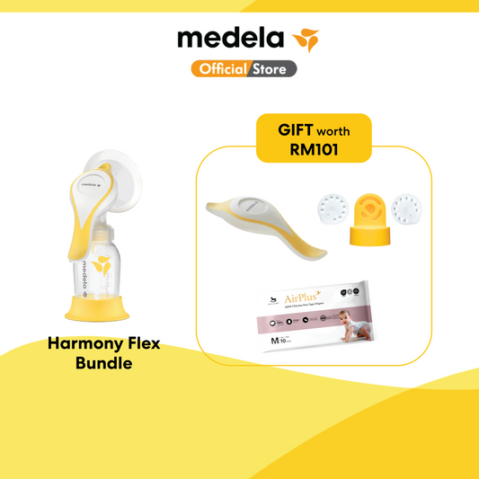 Medela Harmony Flex Single Manual Breast Pump Bundle