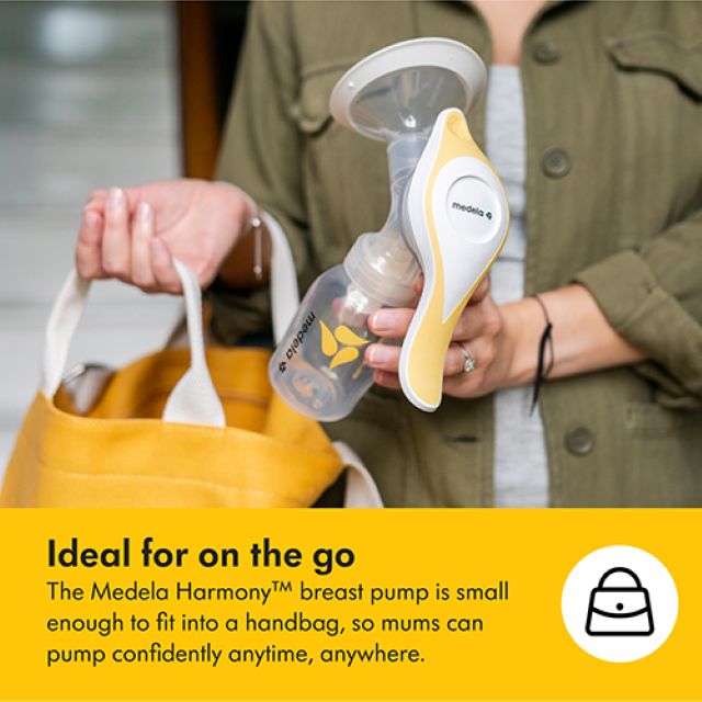 Medela Harmony Flex Single Manual Breast Pump with PersonalFit Flex Breast Shield