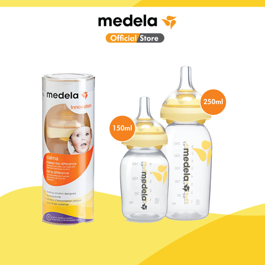 Medela Breast Milk Bottle with Calma (150ml/250ml) - Anti-Colic | Freezer & Fridge Safe