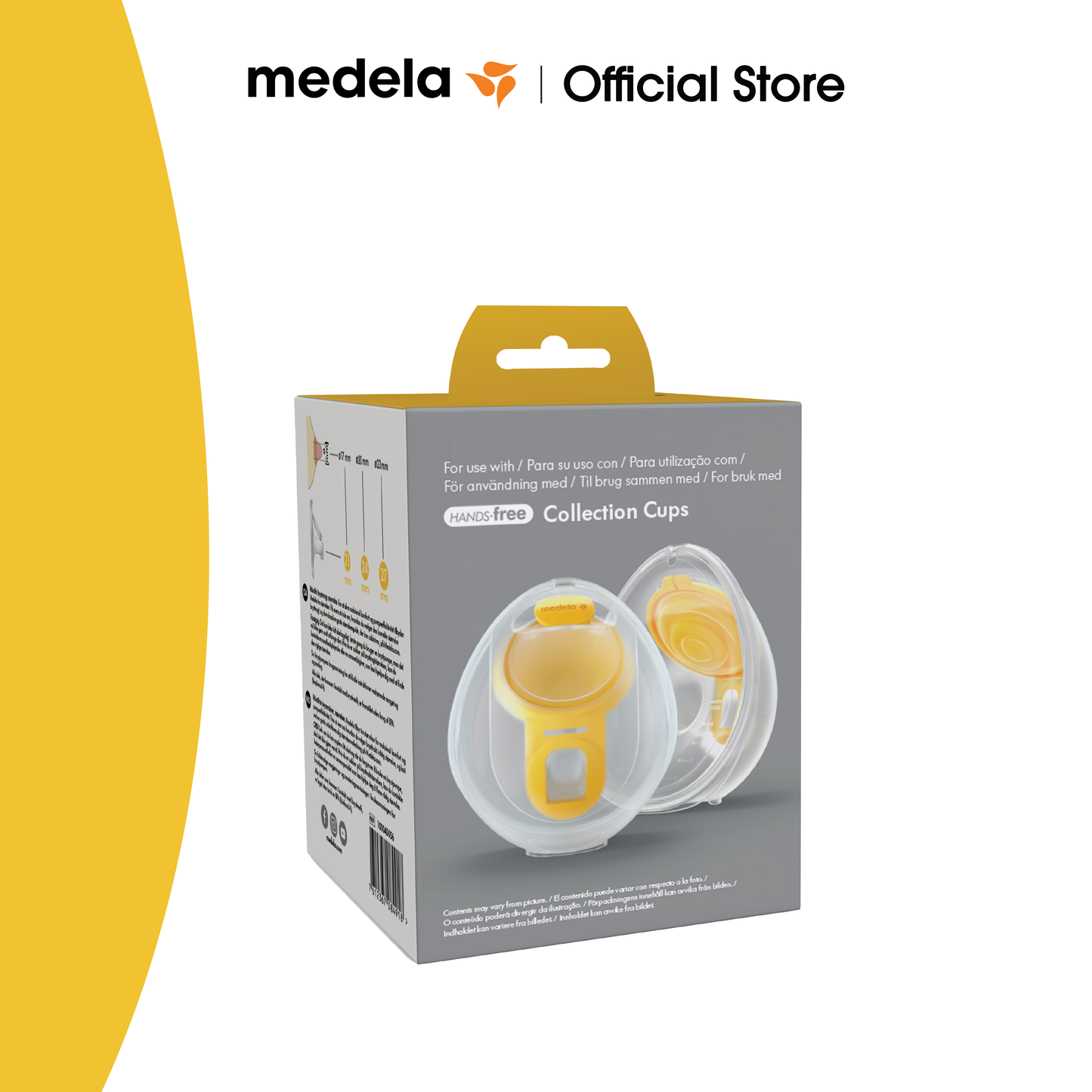 Medela Hands-free breast shields Without Cups (21mm/24mm/27mm) [ 2pcs / box ]
